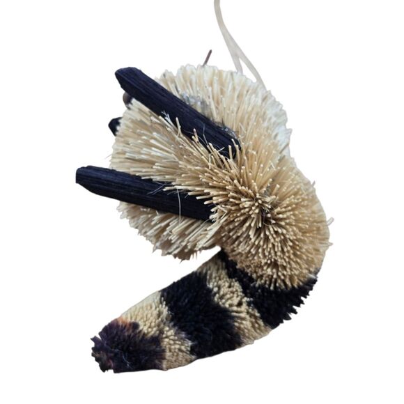 Lot of 3 Bristle Bottle Brush Woodland Animal Ornaments Squirrel Raccoon Fox - Picture 9 of 16